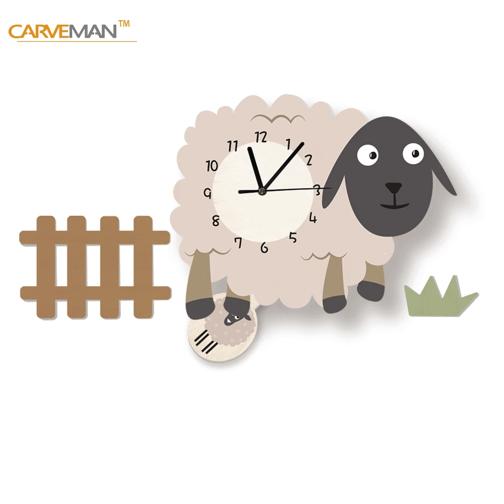 Horloge Murale Enfant Pendule Arc-en-ciel Soleil Silencieuse